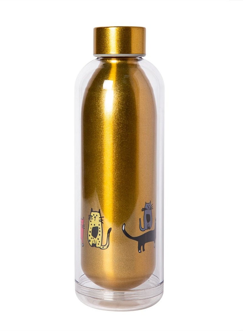 بيج ديزاين قطط زجاجة ماء ستانلس ستيل، 700 مل - Image 1