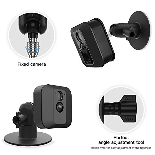 HOLACA Screwless Wall Mount Brackrt for Blink Outdoor 4/3 Camera Blink XT2/XT Blink Indoor Blink mini2/1, Easy to Install, No Tools Needed, No Drilling, Strong 3M Adhesive Mount kit(Black-2 Pack) - Image 3