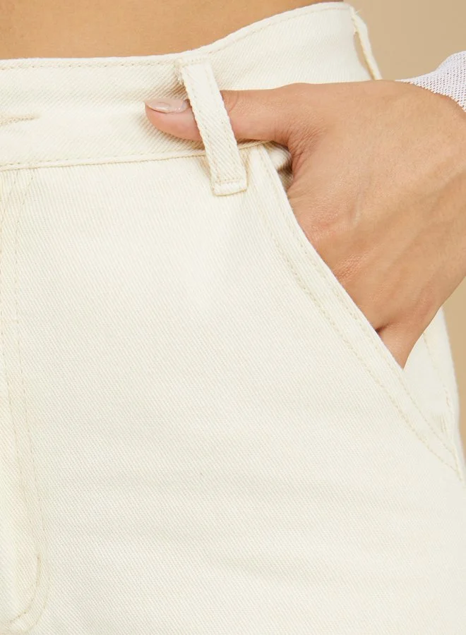 Styli Straight Leg Cargo Jeans