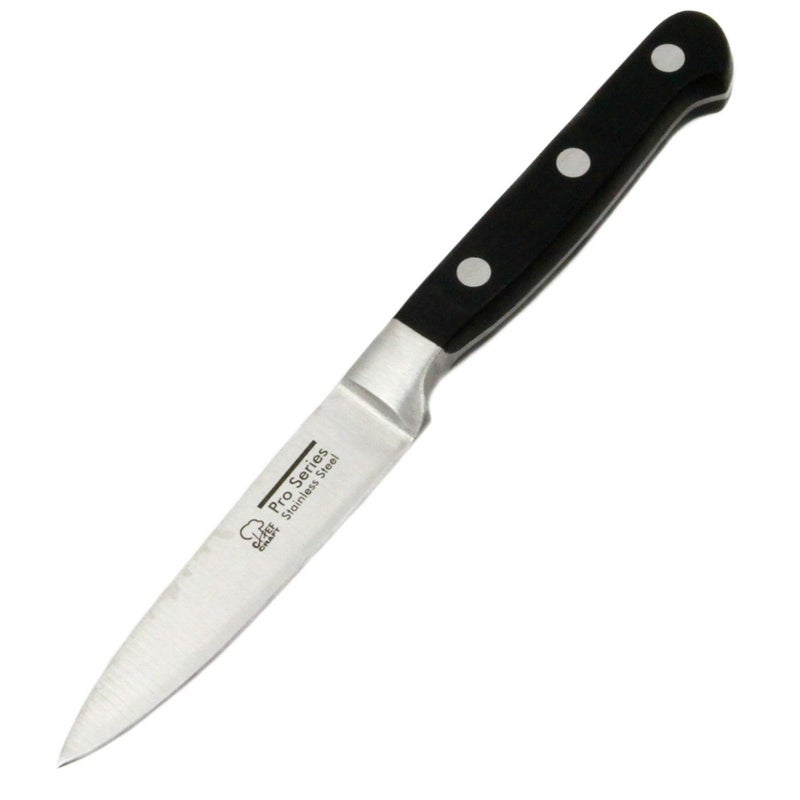 Chef Craft Pro Series Paring Knife, 4 inch blade 8 inches in length, Stainless Steel/Black - Image 3