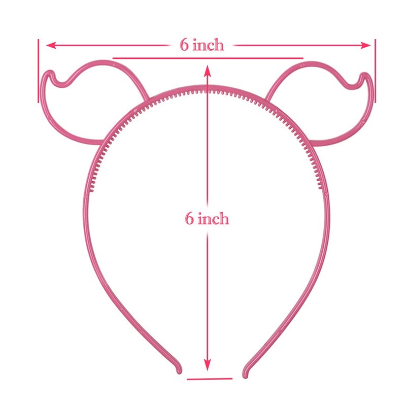 شيما مجموعة أربطة رأس مطاطية بتصميم أذنين من 12 قطعة - Image 2