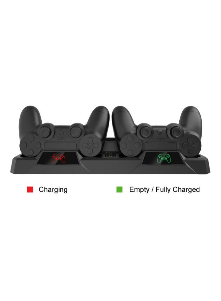 General Multi-function Vertical Stand/Dual Controller, Charging Dock, Cooler Station, Charging System and Game Storage with LED Light, Compatible Playstation 4, PS4/ PS4 Slim/ PS4 Pro Console Controller  - Image 4