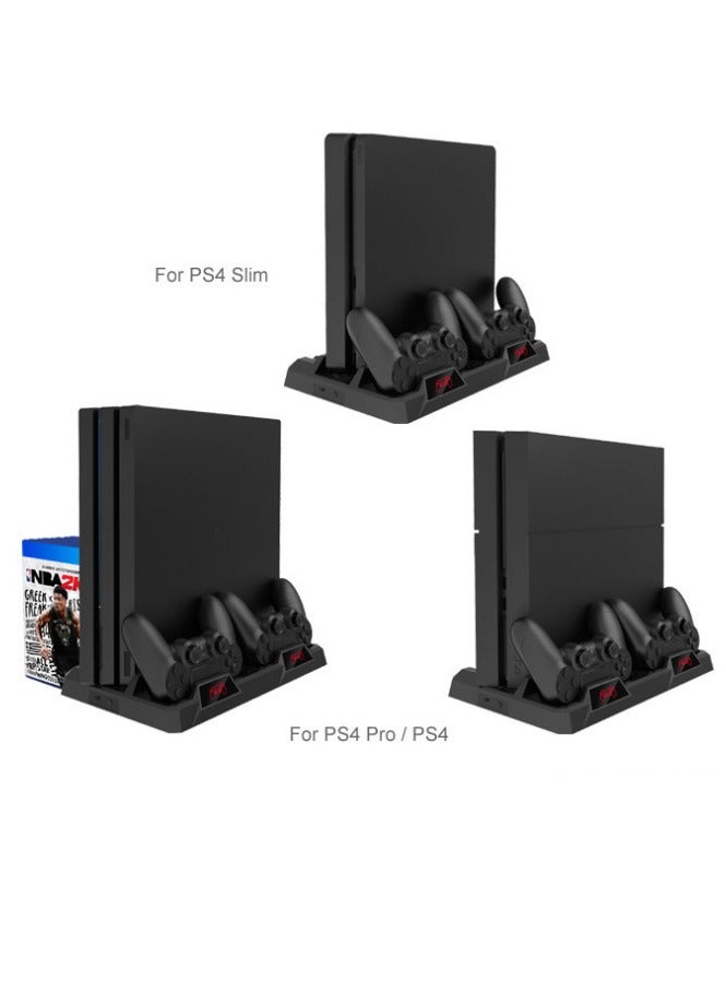 General Multi-function Vertical Stand/Dual Controller, Charging Dock, Cooler Station, Charging System and Game Storage with LED Light, Compatible Playstation 4, PS4/ PS4 Slim/ PS4 Pro Console Controller  - Image 2