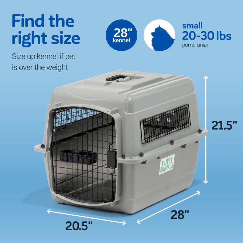 Petmate Sky Kennel - For Air and Travel, Airline Compliant Dog Crate for Pets up 15-30 lbs, Heavy Duty Dog Kennel, Made in the USA- 28 Inches - Image 5