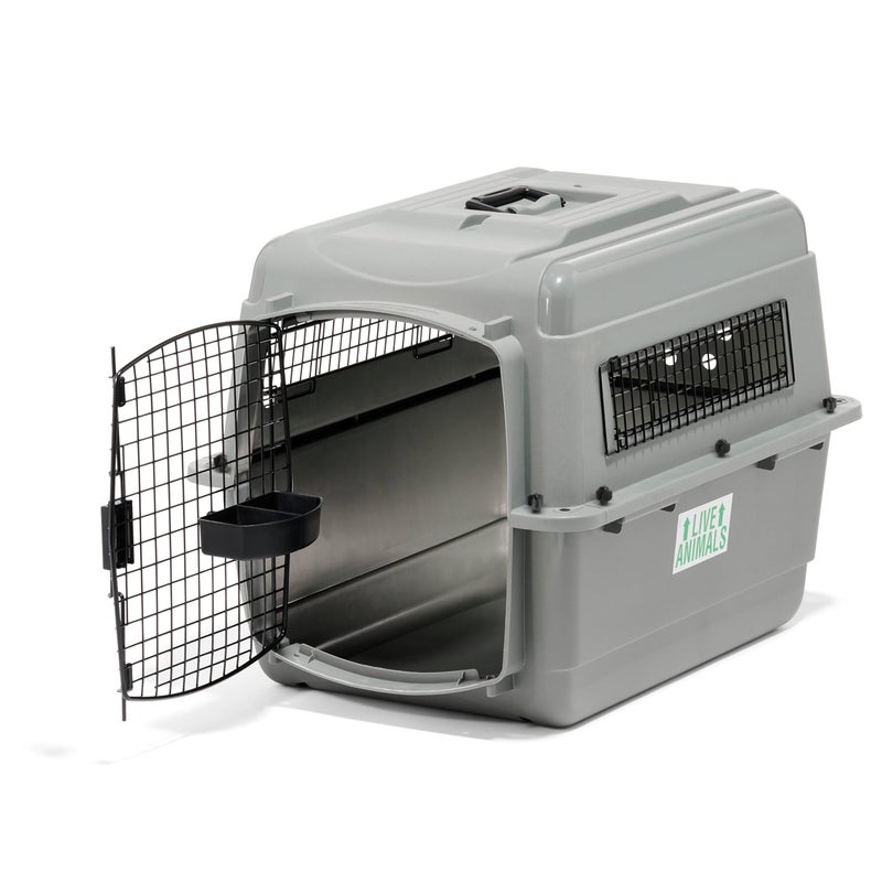 Petmate Sky Kennel - For Air and Travel, Airline Compliant Dog Crate for Pets up 15-30 lbs, Heavy Duty Dog Kennel, Made in the USA- 28 Inches - Image 1