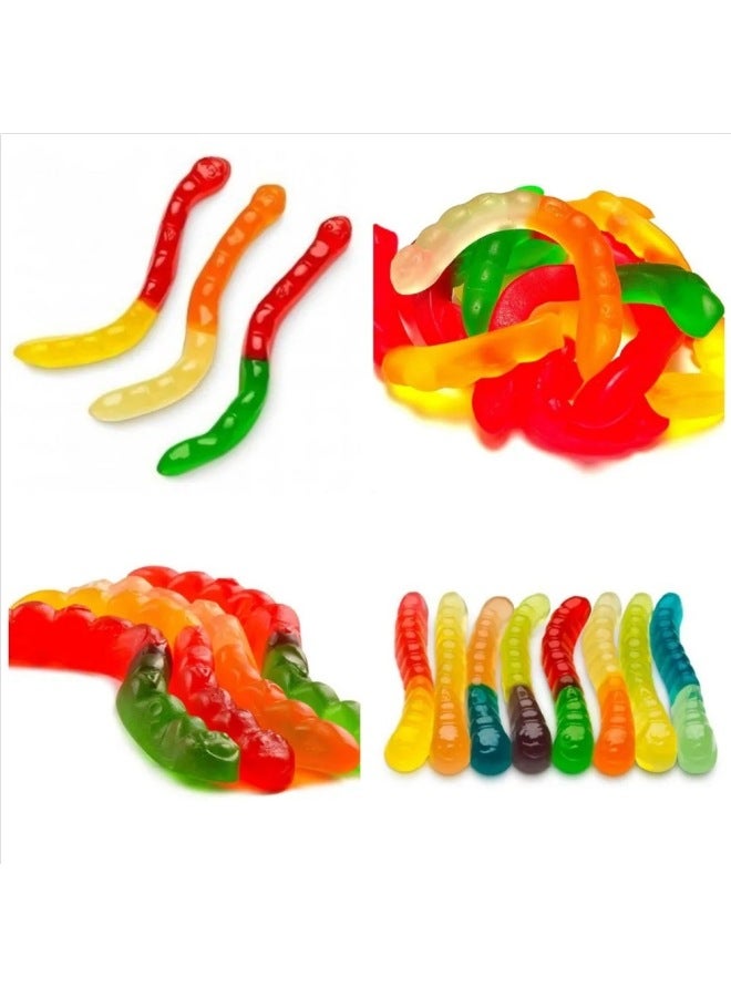 20 Lattice Worm Gummy Candy Silicone Caterpillar Worm Chocolate Ice Lattice Mold With Dropper Worm Fudge Mold-Color:Worm Dropper Green - Image 4