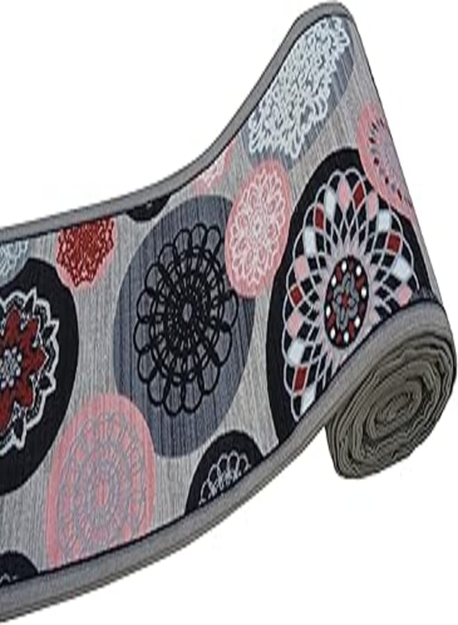 Mac Carpet Machine Woven Corridor Rug Wide(80 cm- and 100 cm) B&Gray (100 cm, 200) 