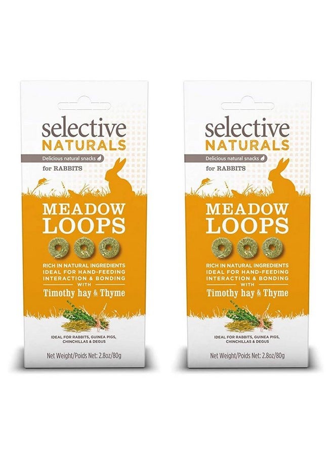 سوبريم Supreme Petfoods - عبوتان من Selective Naturals Meadow Loops، 2.8 أونصة لكل منهما، مع عشبة تيموثي والزعتر 