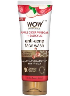 WOW Skin Science Apple Cider Vinegar + Salicylic Anti-Acne Face Wash  - Image 1