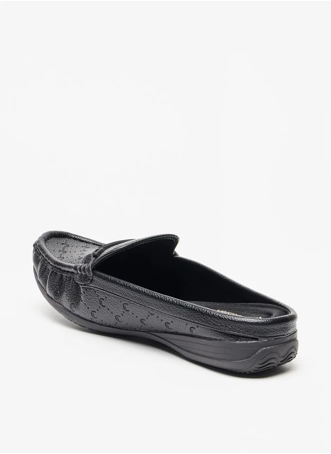 لو كونفورت Women's Monogram Embossed Slip-On Mules