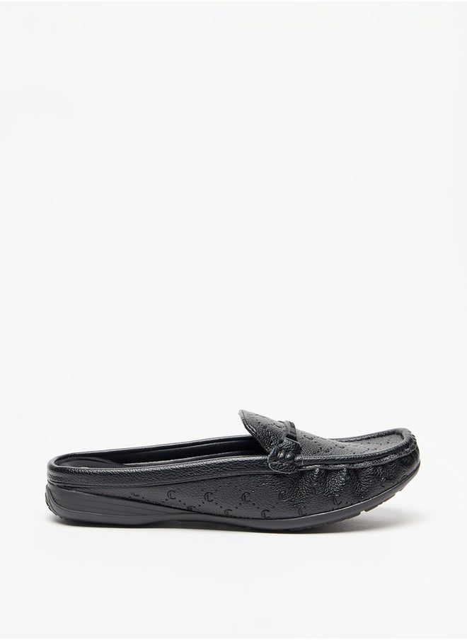 Le Confort - Women's Monogram Embossed Slip-On Mules - Image 1