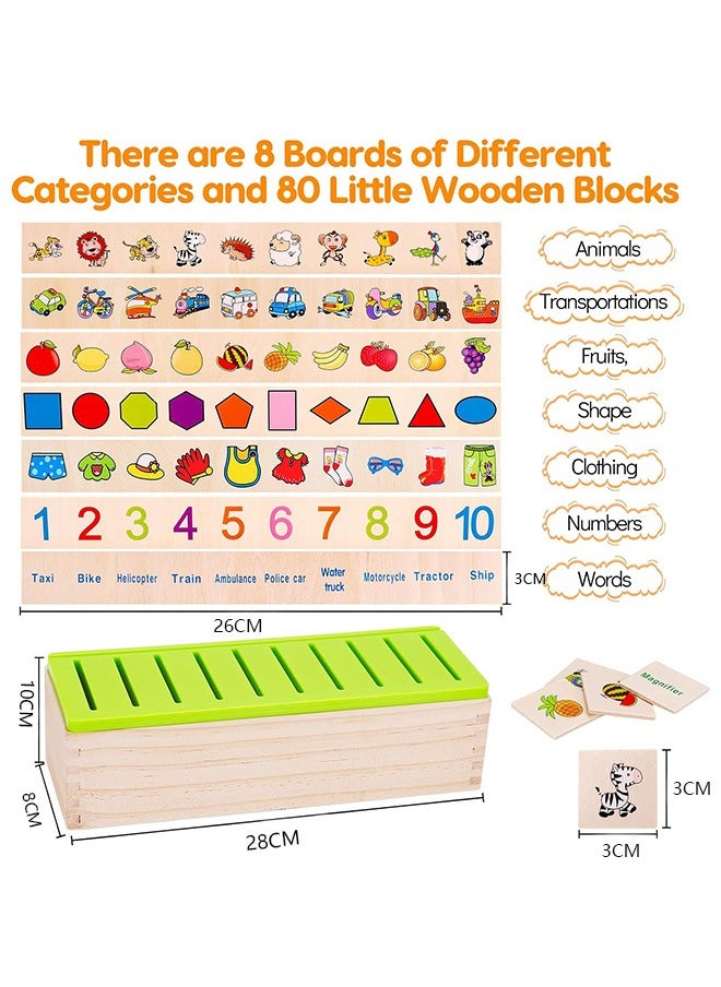joyzzz Wooden Montessori Toys for Toddlers Learning Activities Sorting Box Educational Toysfor Girls Boys Age 1 2 3 4 Year.  - Image 2