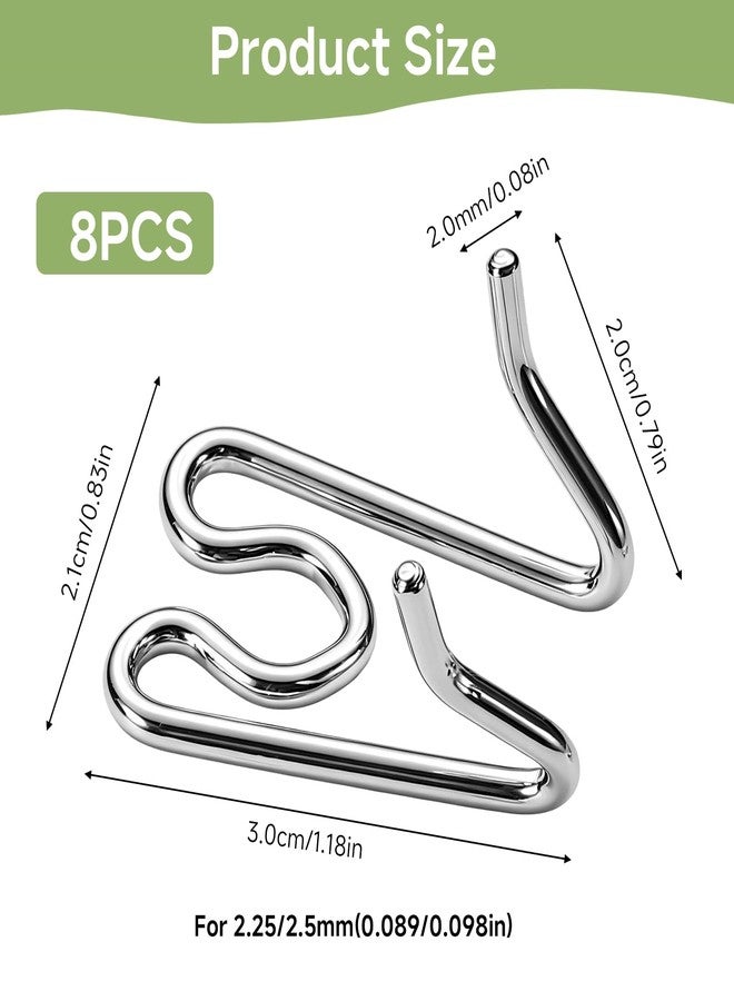 KAKUPPA 8 Pack Silver 2.25mm Stainless Steel Dog Collar Extra Links, Dog Training Collar Extender Links Replacement for Small Dogs - Image 5