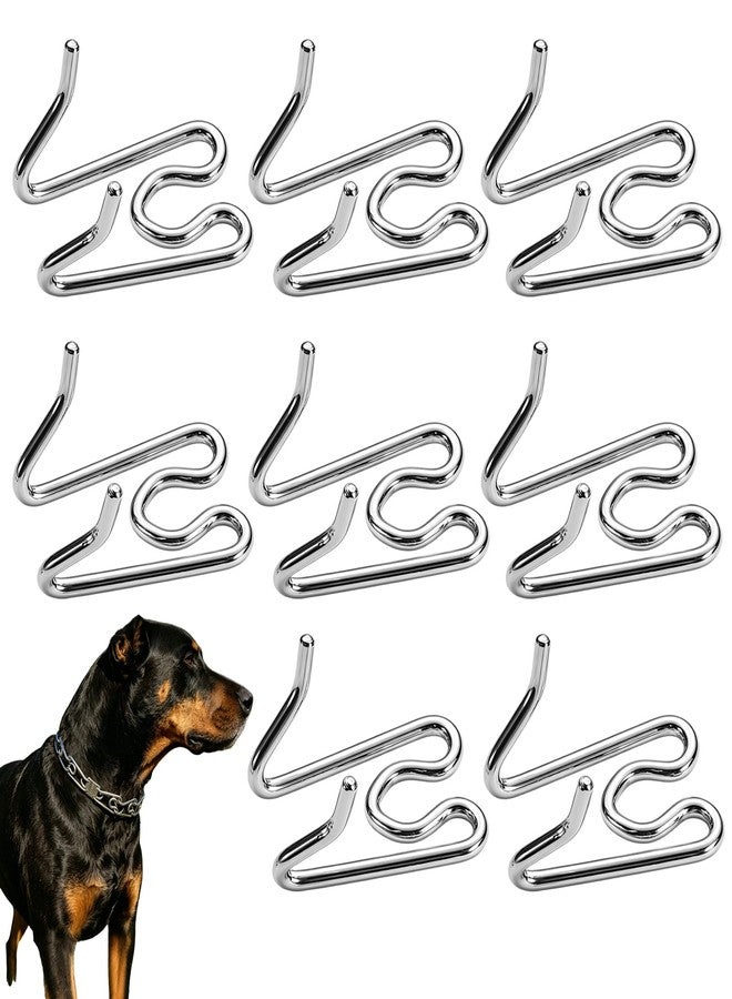 KAKUPPA 8 Pack Silver 2.25mm Stainless Steel Dog Collar Extra Links, Dog Training Collar Extender Links Replacement for Small Dogs - Image 1