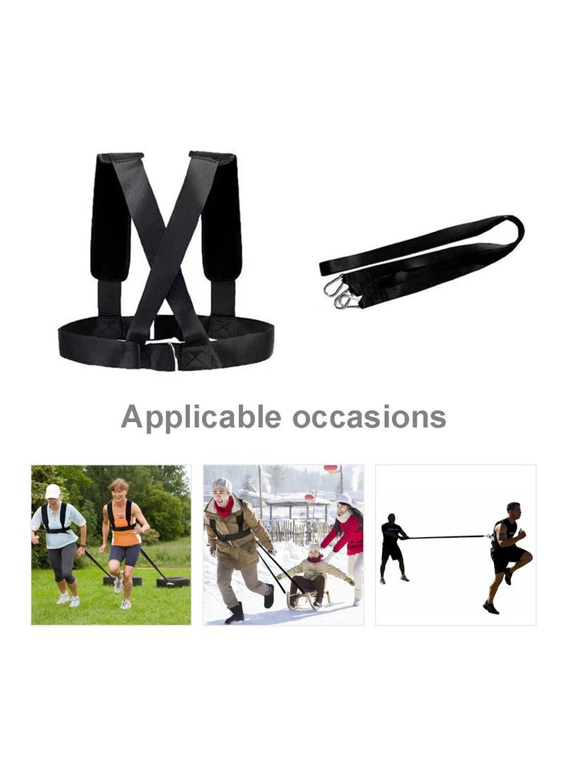 SYOSI Sled Harness Vest Waist Belt Pulling Strap, Explosive Force Bounce Physical Training Resistance Rope Improving Speed, Stamina and Strength with Pull Strap Fitness Speed Strength Training - Image 4