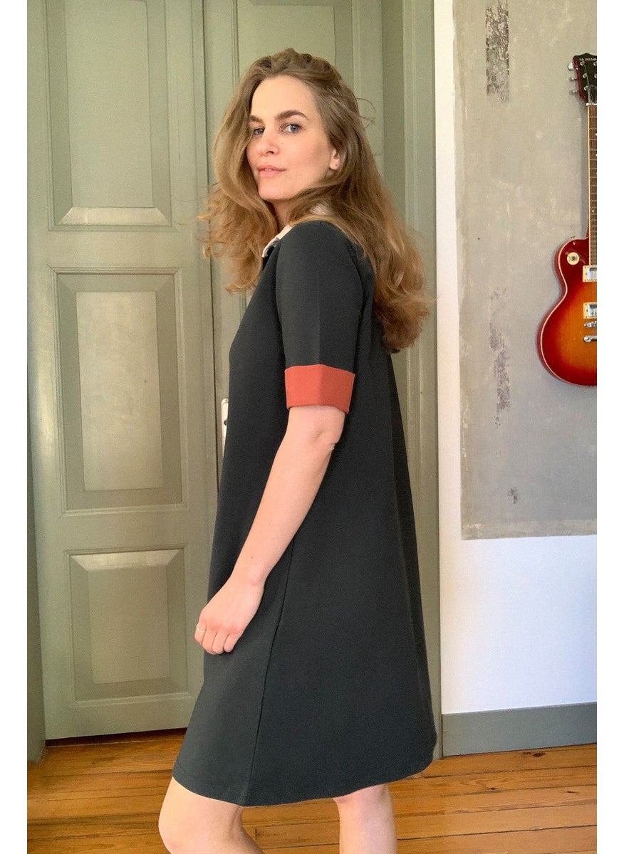 ترينديول Collar Detail T-Shirt Dress  - Image 5