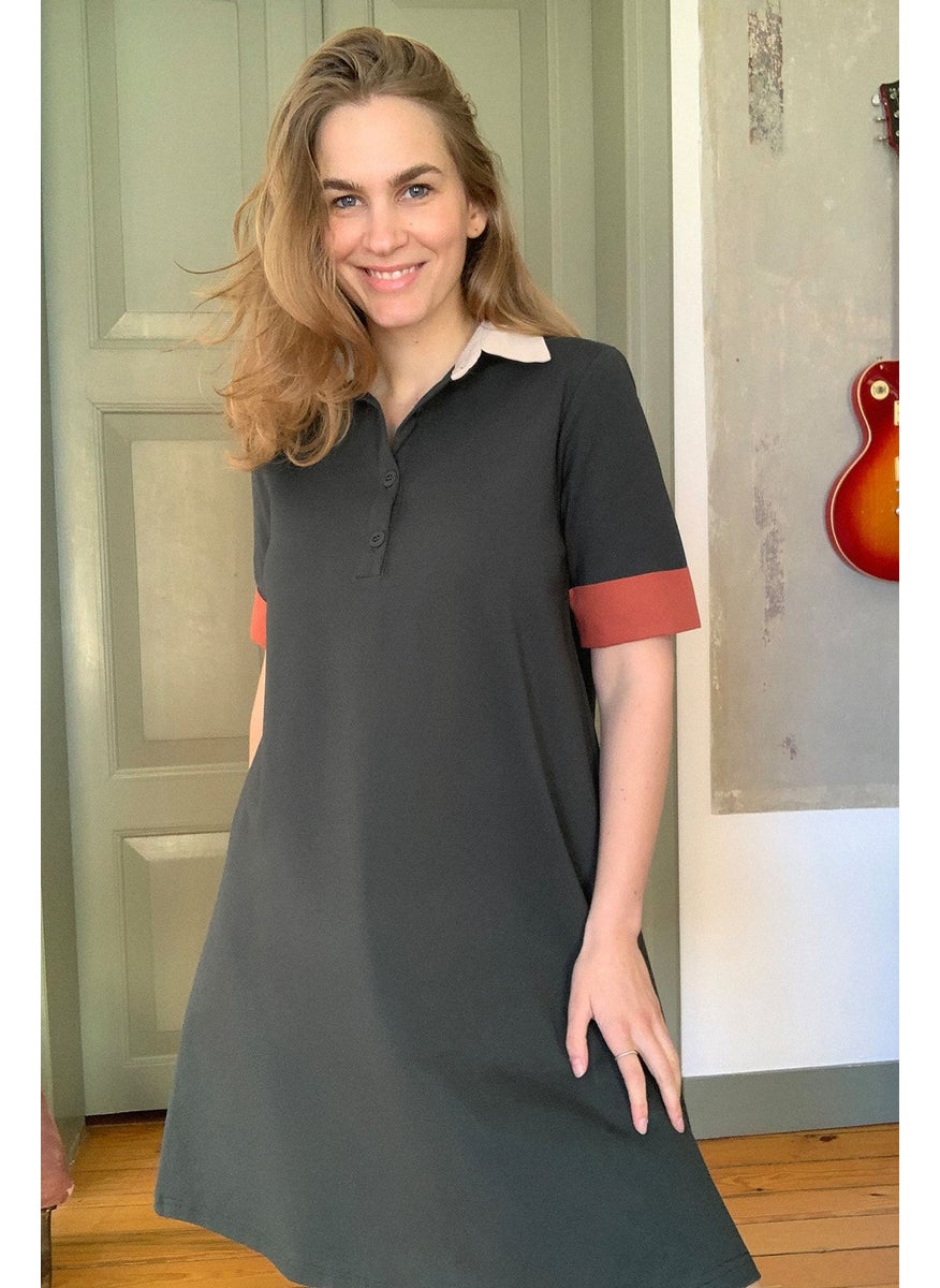 ترينديول Collar Detail T-Shirt Dress  - Image 1