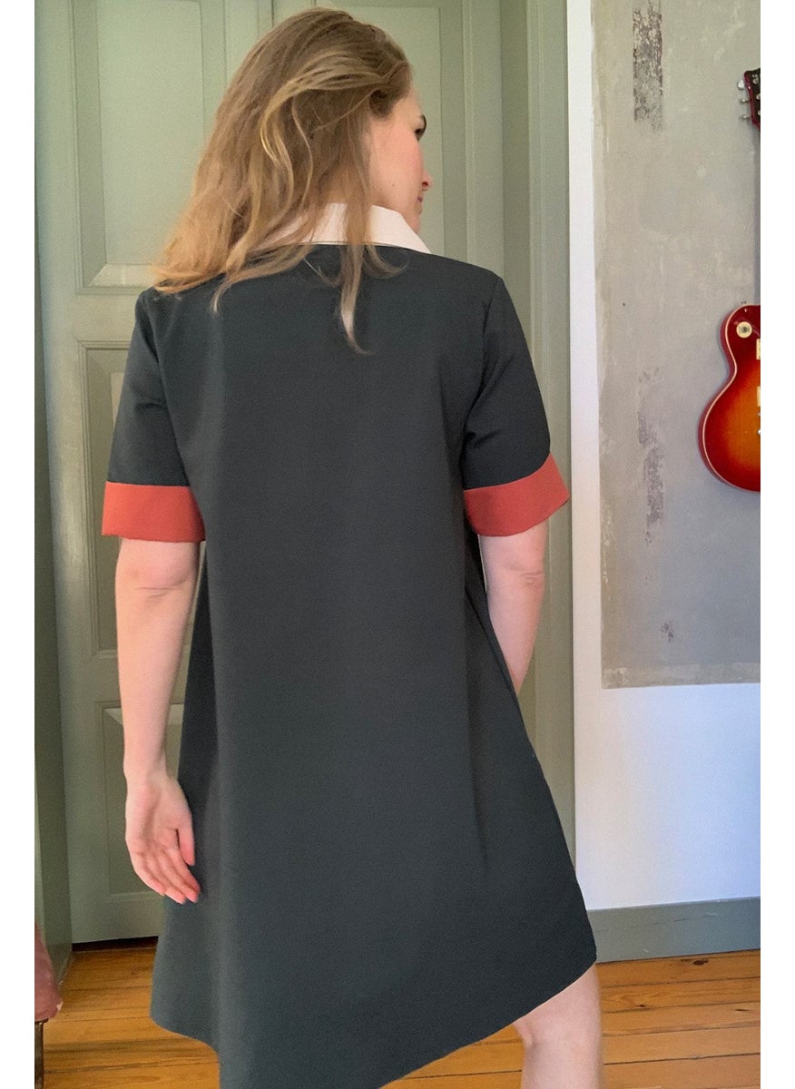 ترينديول Collar Detail T-Shirt Dress  - Image 2