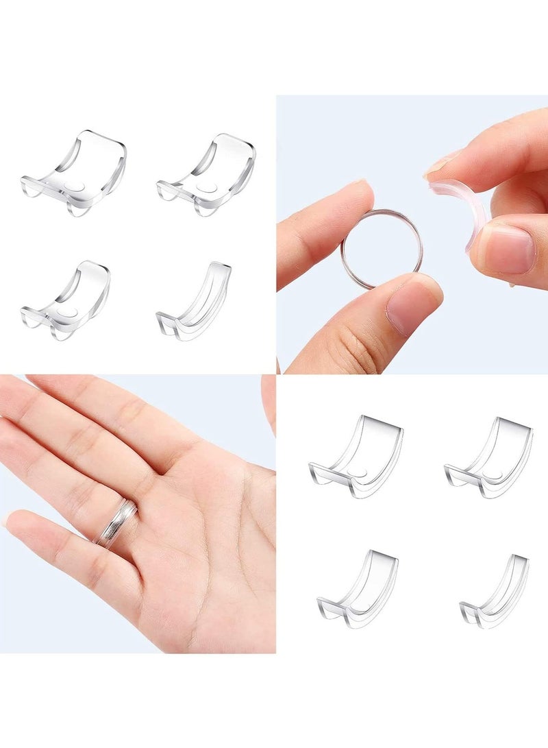 Ring Size Adjuster, 8Pcs Invisible Ring Size Adjuster for Loose Rings with 8 Sizes, Ring Adjuster Fit Any Rings Guard Spacer, Ring Size Reducer Spacer Ring Guard  - Image 4