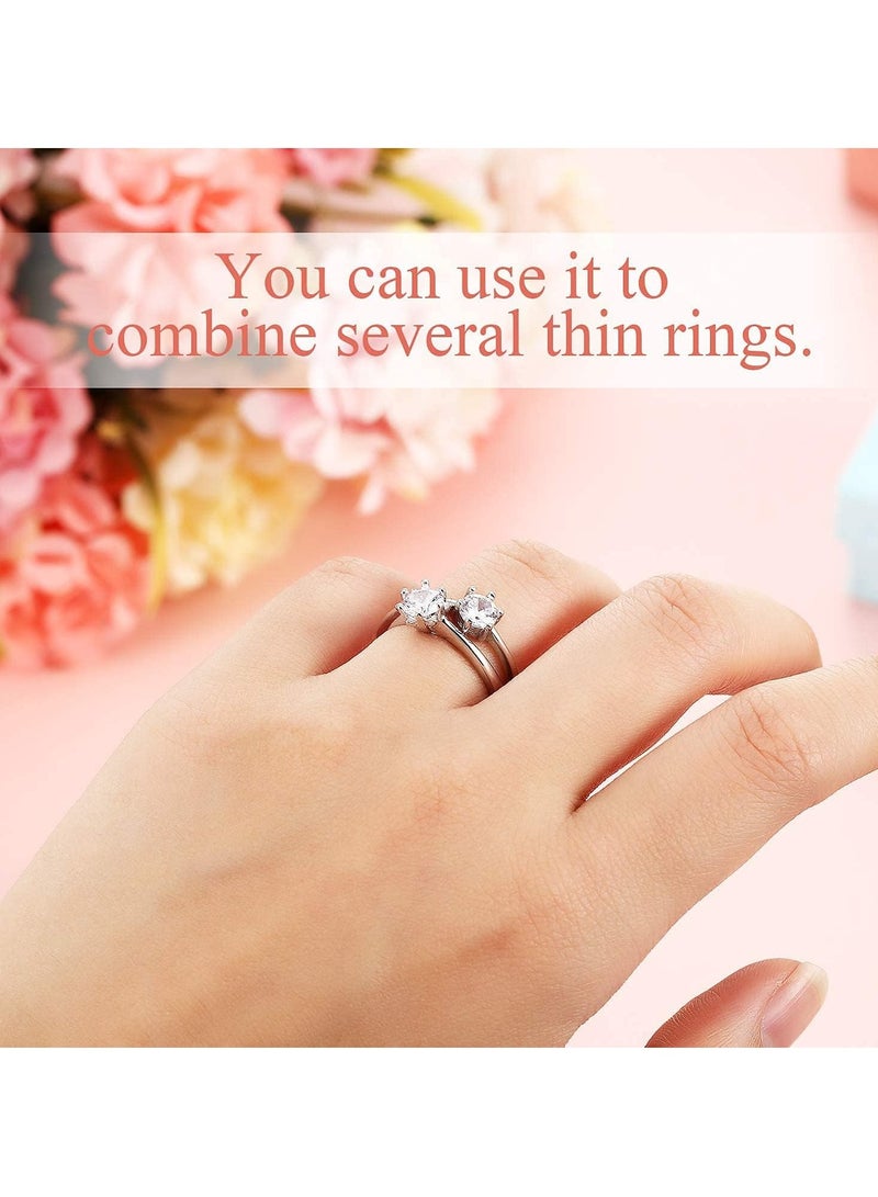 Ring Size Adjuster, 8Pcs Invisible Ring Size Adjuster for Loose Rings with 8 Sizes, Ring Adjuster Fit Any Rings Guard Spacer, Ring Size Reducer Spacer Ring Guard  - Image 5