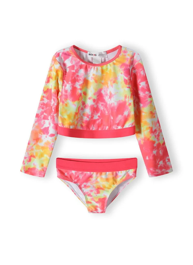 MINOTI Kids Girls Long Sleeve Tie Dye Top And Knickers Set