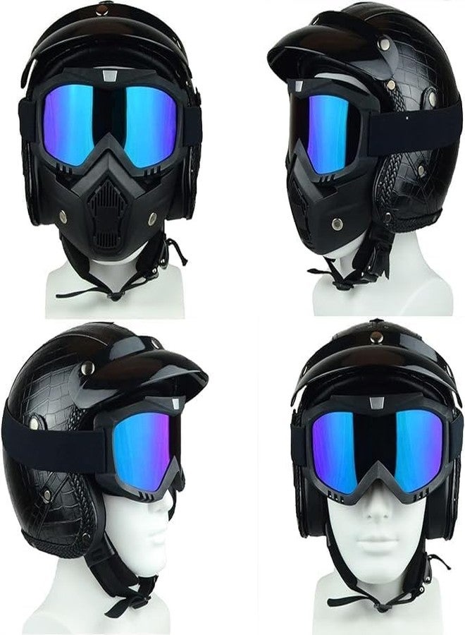 Casakit Goggle mask Anti Scratch UV Protective Face&Eyewear Mask,Anti Fog,Windproof, Dirt Shield and Detachable Bike Riding Goggles Mask,with Adjustable Elastic Strap Face mask. (Rainbow Visor) - Image 4