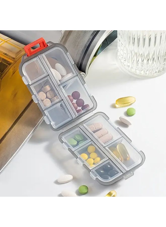 Blue Pill Organizer Box 10 Compartments Leakproof Travel Medication Case - Image 2