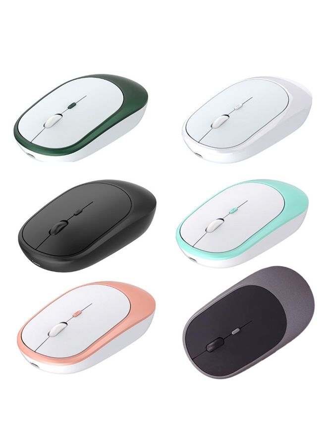 BURAQ M030 4 Keys 1600DPI Laptop Office Mute Mouse, Style: Double Mode (Ink Green)  - Image 2