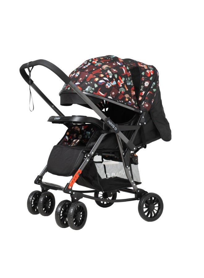 G Baby (G22) stroller baby/Kids Travel Stroller Reversible Handle, LIGHTWEIGHT, COMPACT DESIGN,Mosquito Net,Advanced Stroller with DETACHABLE FOOD TRAY multicolor - Image 1