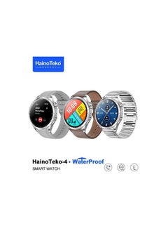 Haino Teko GT4 Round Screen AMOLED Display Smart Watch With Straps and Wireless Charger Black  - Image 2