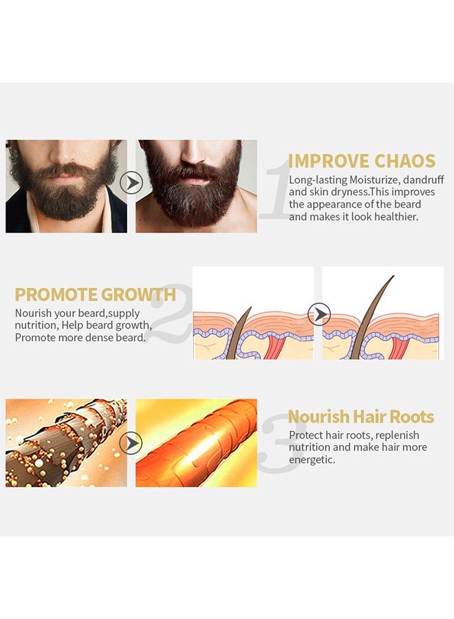 Beard Balm for Men, Strengthens & Softens Beards, Leave in Conditioner Wax for Men, Fast Absorbing, Reduces Itch, Healthy Nourishing - 40g - Image 2