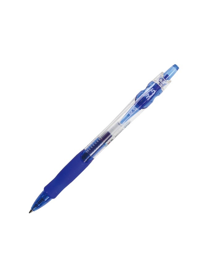 M&G R5 Retractable Liquid Gel Pen, 0.7mm Tip, Comfortable Rubber Grip, Clear Barrel for Ink Level Monitoring