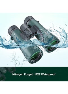 GLLYSION 12X50 Professional HD Binoculars for Adults with Phone Adapter, High Power Binoculars with BaK4 prisms, Super Bright Lightweight & Waterproof Binoculars Perfect for Bird Watching, Hunting, Stargazing  - Image 4