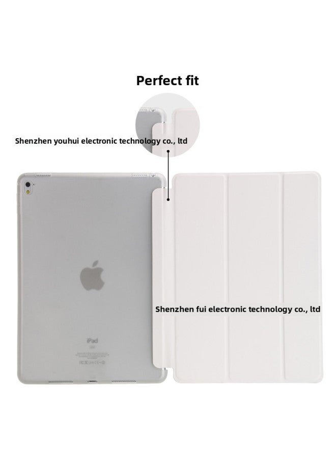 Ipad Air4 Protective Case Mini6 Case 9.7 Silicone Soft Case Pro11 Leather Case 2024 Anti-drop Ipad10.2 Case-Color:White-Applicable Model:ipad Air