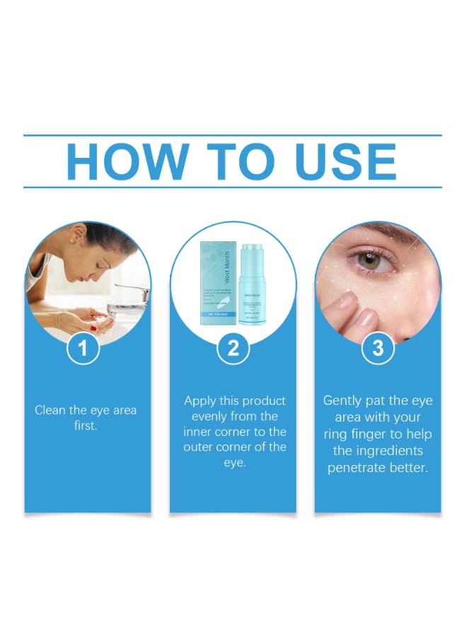 WEST MONTH Eye Balm Cool Stick, Hydrating Under Eye Care Stick, Nourishing Eye Skin Care for Daily Use, 7g - Image 3