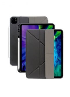 iPad 11 Pro 2020 Case with Pen Holder, Tri-Fold Smart Cover with TPU Finish, Auto Wake/Sleep, Black