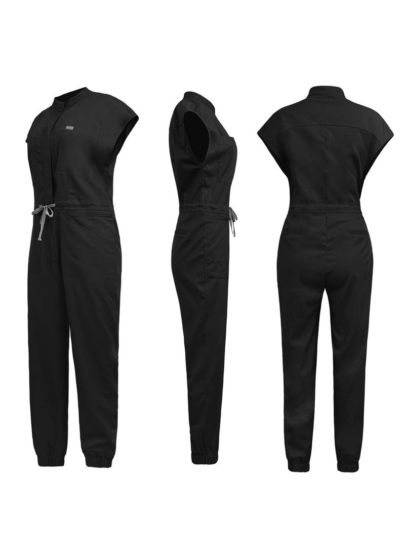 KUYING New Jumpsuit Set With Stand Up Collar And Fashionable Medical Workwear Zipper Design  - Image 2