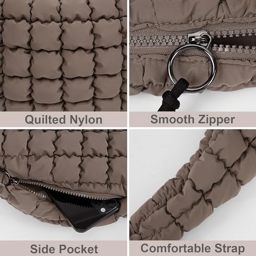 Juoxeepy Quilted Tote Bag Large Quilted Carryall Puffer Shoulder Bag Lightweight Puffy Padding Hobo Bags Puffy Bags - Image 5