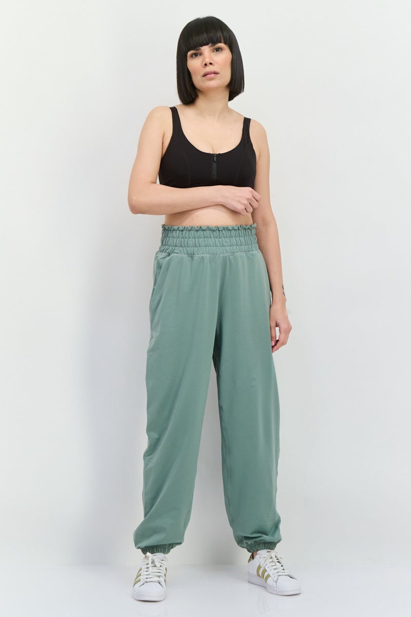 Adidas Women Sportswear Fit Pull On Training Track Pants, Sage - Image 2