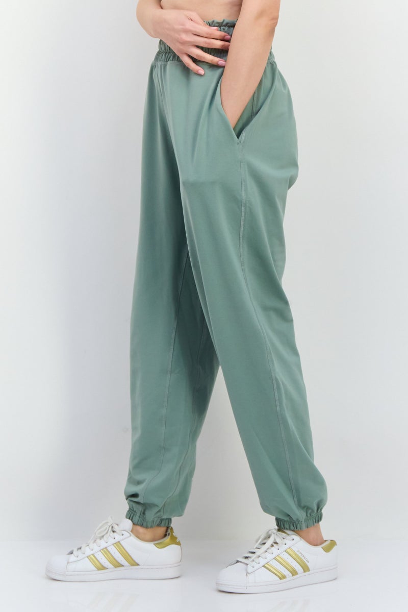 Adidas Women Sportswear Fit Pull On Training Track Pants, Sage - Image 3