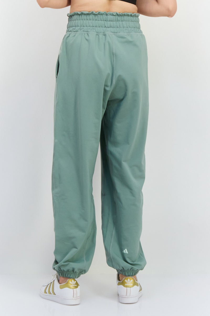 Adidas Women Sportswear Fit Pull On Training Track Pants, Sage - Image 4