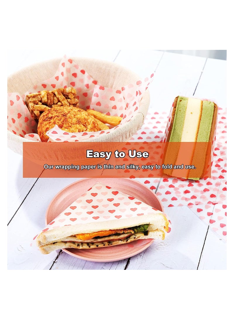 KASTWAVE 100Pcs Disposable Food Wrapping Paper, 9.8x8.5'' Cake Wrappers Sheets, Basket Liners Deli Papers for Cheesecake, Cookies, Sandwich, Handmade Soap Gift Wrapping Tissue - Image 2