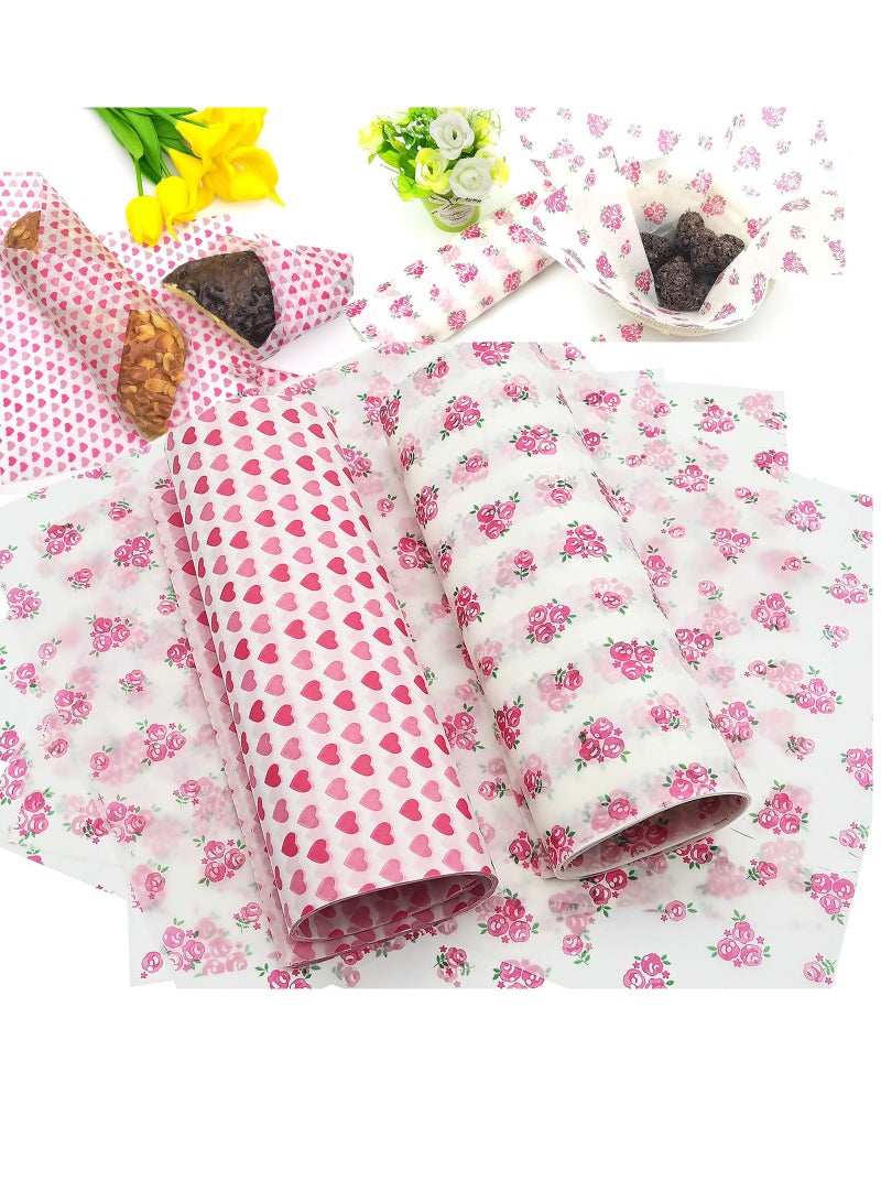 KASTWAVE 100Pcs Disposable Food Wrapping Paper, 9.8x8.5'' Cake Wrappers Sheets, Basket Liners Deli Papers for Cheesecake, Cookies, Sandwich, Handmade Soap Gift Wrapping Tissue - Image 1