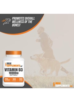 BulkSupplements.com Vitamin D3 10000IU Softgels - Cholecalciferol, D3 Supplement, Vitamin D 10000 IU - 1 Vitamin D3 Softgel (250mcg of Vitamin D) per Serving - 500-Day Supply, 500 Softgels - pzsku/Z4997D05BE9266C2B9149Z/45/_/1740202471/570be9b4-6c89-4f91-9bc6-325028a67fcb