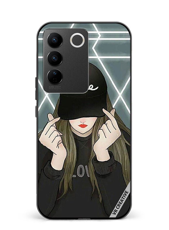 VR CREATIVE Protective Case Cover For Vivo V27e She On Cap Design Multicolour - Image 1
