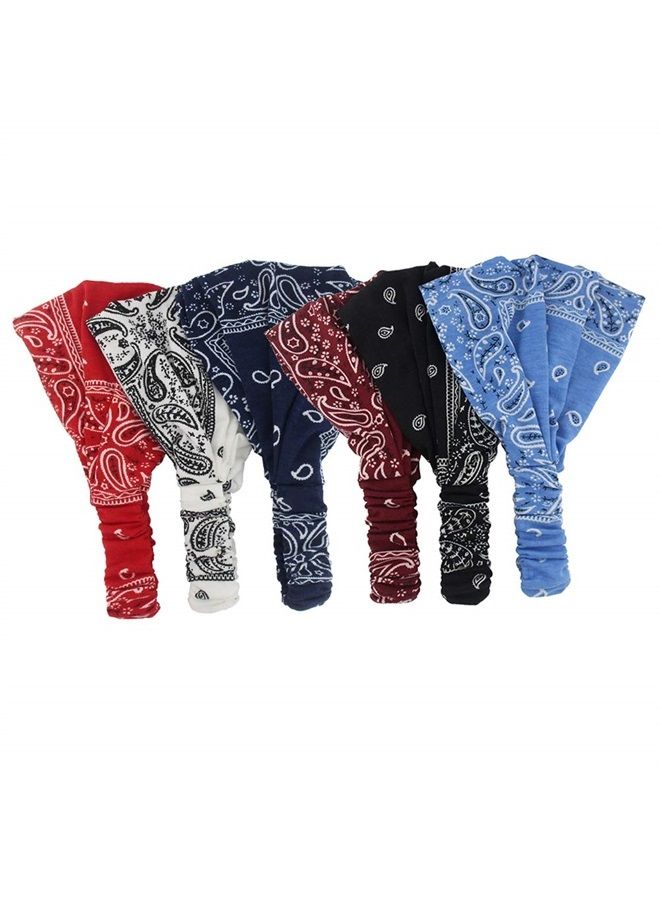 Carede رباط رأس بايزيلي للنساء مع رباط يوغا مرن، رباط شعر خارجي قابل للتعديل، طربوش، عبوة من 6 قطع - Image 2