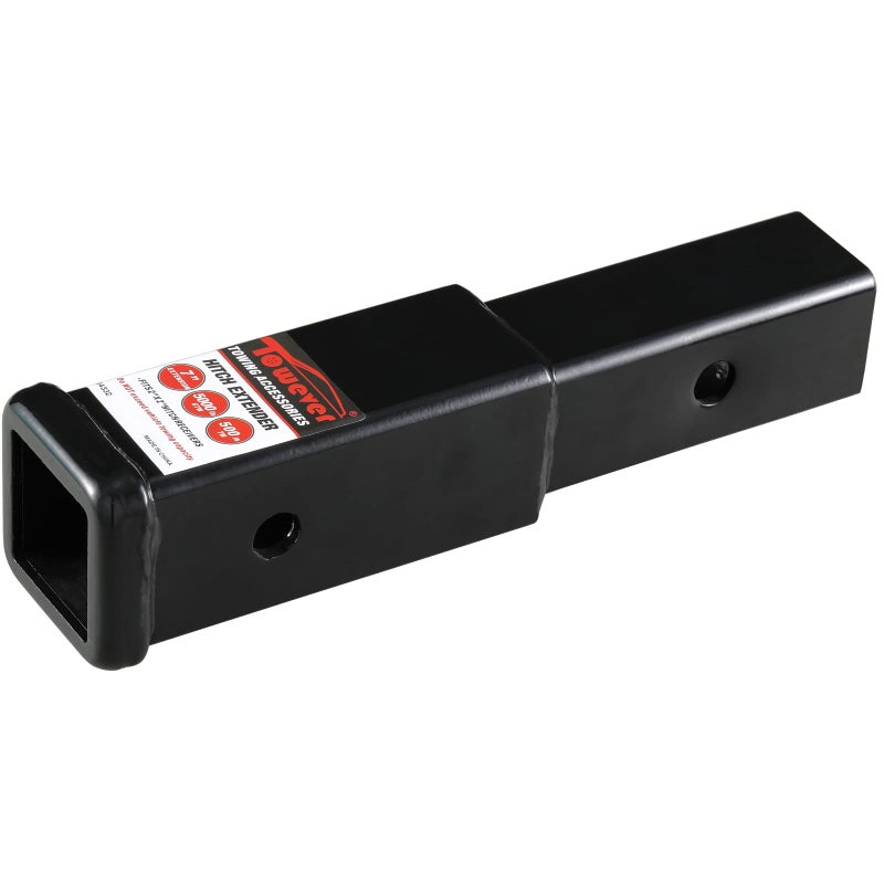 Towever 84332 Towever Trailer Hitch Extender 2 Inch Trailer Hitch Receiver Tube Extension 7 inches Length 3500 lbs GTW