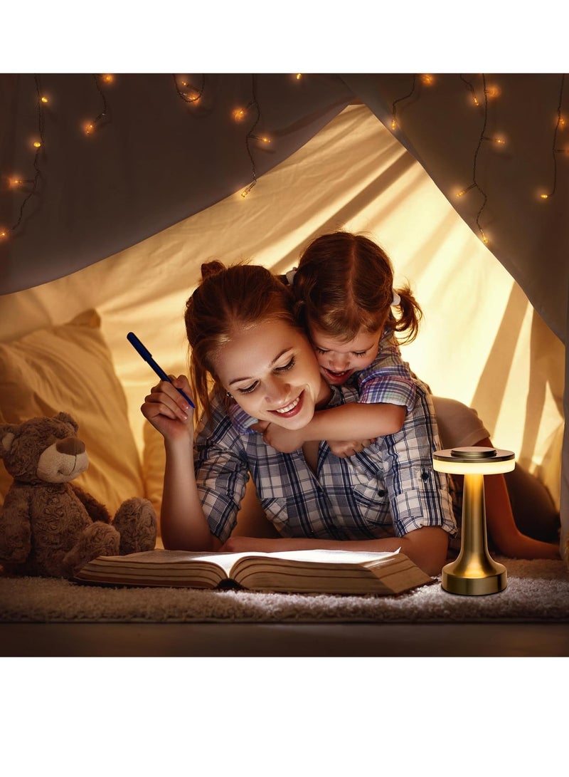 Bukela Golden light touch night light: 48-hour battery life children's bedside lamp, three levels of soft light to accompany dreams (Simple metal aesthetics | nursery-level safety certification | light touch technology)  - Image 4