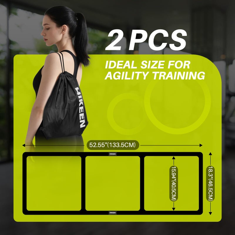 Hikeen Agility Ladder - Speed Ladder for Football, Basketball - Durable Rubber Training Ladder for Footwork with Carry Bag, No Assembly, Portable & Non-Slip Agility Football Training Equipment - Image 2