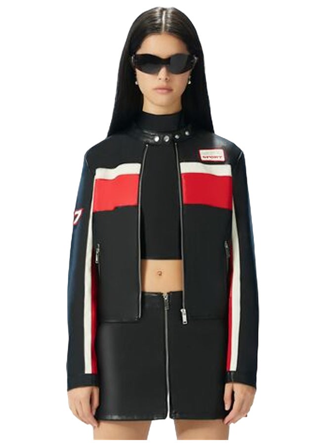 FOREVER 21 Faux Leather Striped Mini Skirt - Image 1